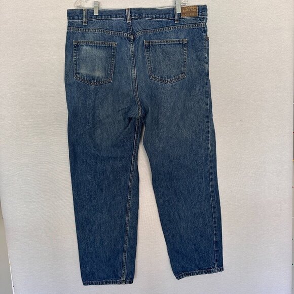 KIRKLAND SIGNATURE STRAIGHT JEANS MAN;S  SIZE 42 X 32 BLUE MEDIU, WASH 5-POCKET - Picture 6 of 8